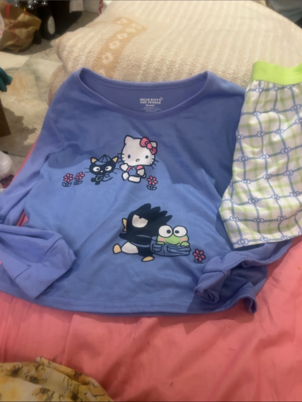 NWT Sz 10/12 hello kitty pajama shortset